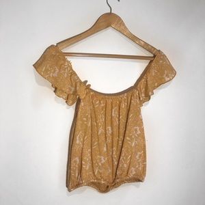 Yellow off the shoulder top
